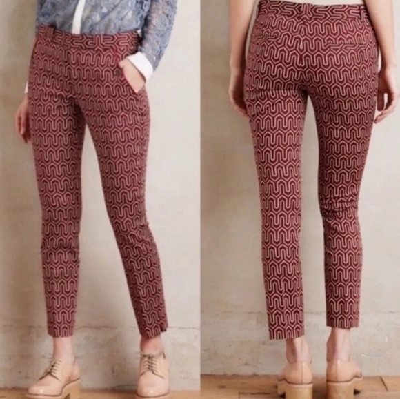Anthropologie Pants - Anthropologie Cartonnier Geometric Charlie Trouser 4